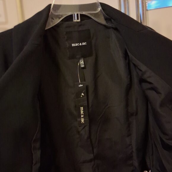 NWT mac & jac Women’s Double=Breasted Black Lined Blazer Lightweight Jacket 8 M - Picture 10 of 11